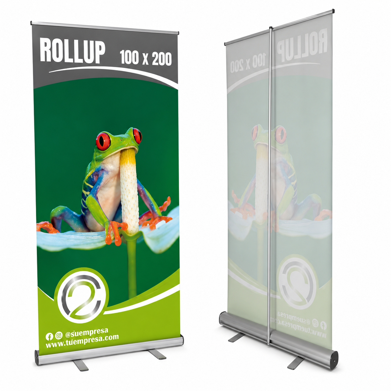 Porta pendón tipo Roll-up  [ 2m X 1m ]