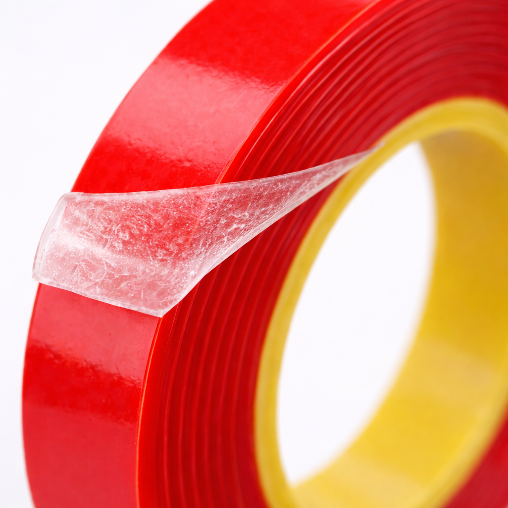 Cinta doble cara PET transparente alta adherencia -1CM X 50mts